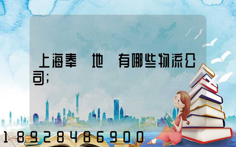 上海奉賢地區有哪些物流公司