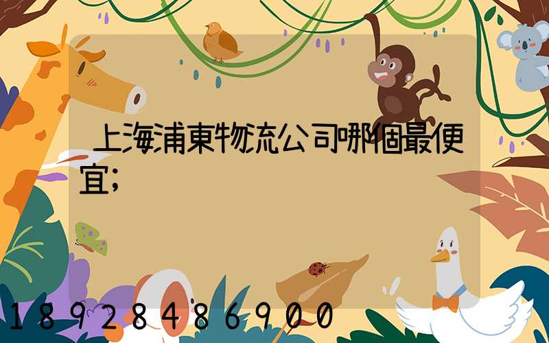 上海浦東物流公司哪個最便宜