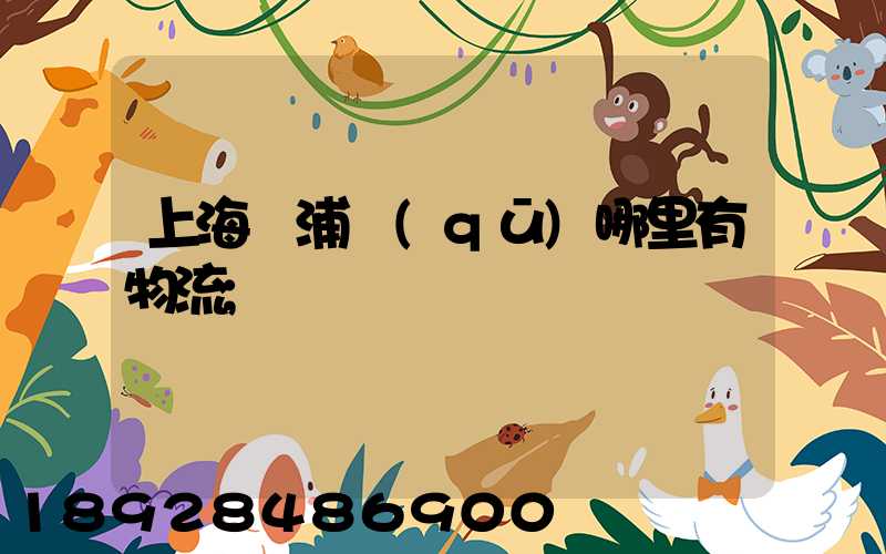 上海黃浦區(qū)哪里有物流