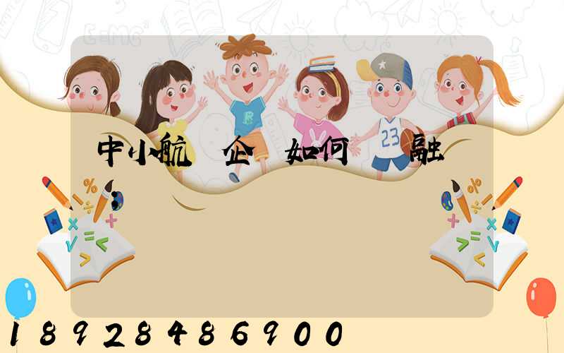 中小航運企業如何應對融資難