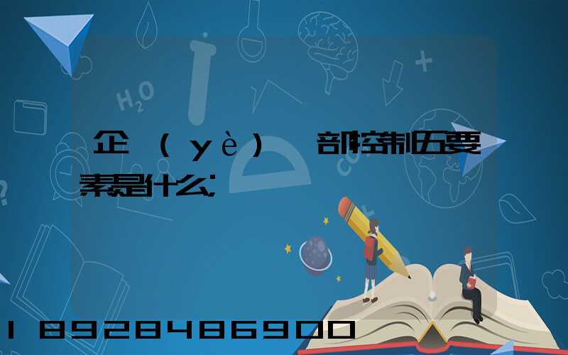 企業(yè)內部控制五要素是什么