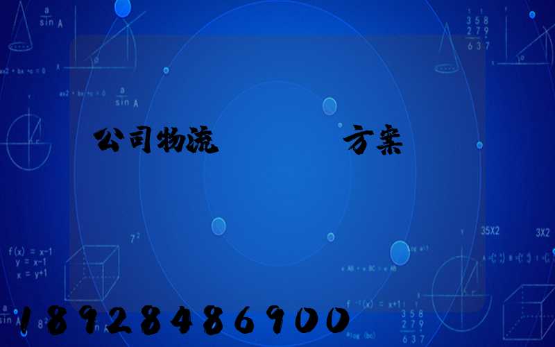 公司物流運輸審計方案