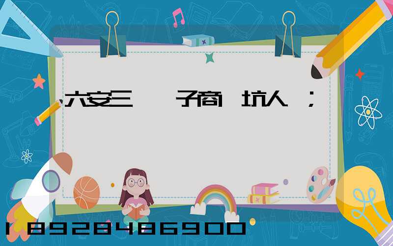 六安三酉電子商務坑人嗎