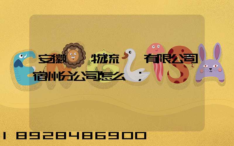 安徽轟達物流運輸有限公司宿州分公司怎么樣