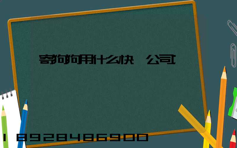 寄狗狗用什么快遞公司
