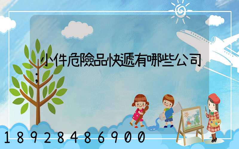 小件危險品快遞有哪些公司