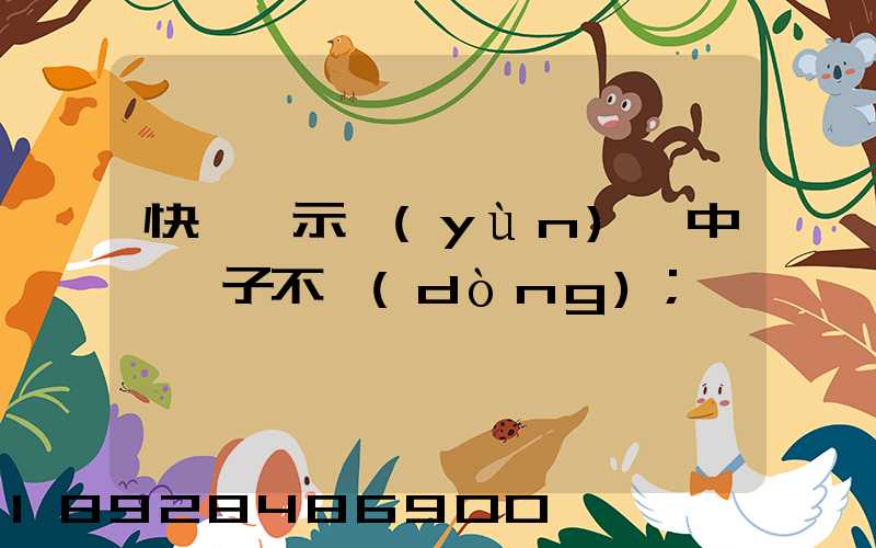 快遞顯示運(yùn)輸中,車子不動(dòng)