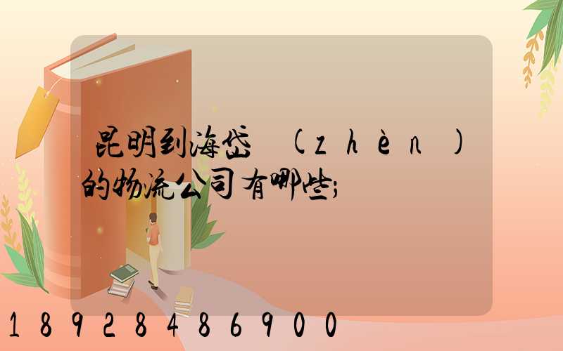 昆明到海岱鎮(zhèn)的物流公司有哪些