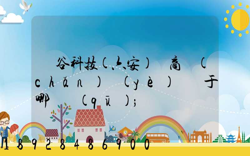 灝谷科技(六安)電商產(chǎn)業(yè)園屬于哪個區(qū)