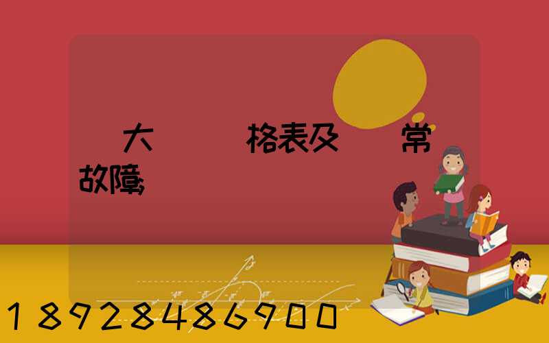 遠大閥門價格表及閥門常見故障