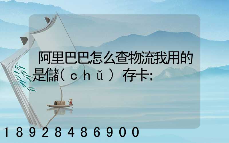 阿里巴巴怎么查物流我用的是儲(chǔ)存卡
